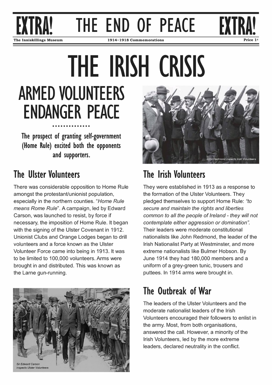 1914 End of Peace Exhibition Panel 3