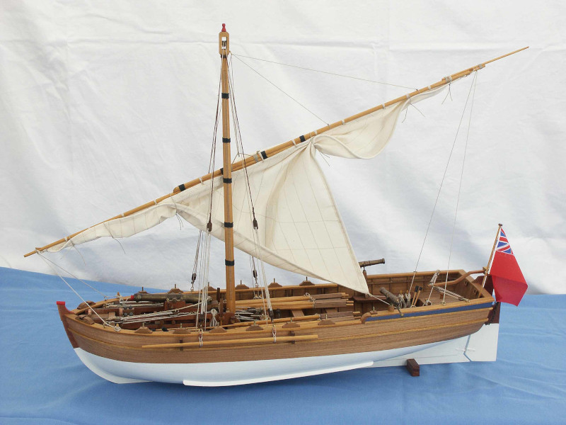 Model of a British gun boat
