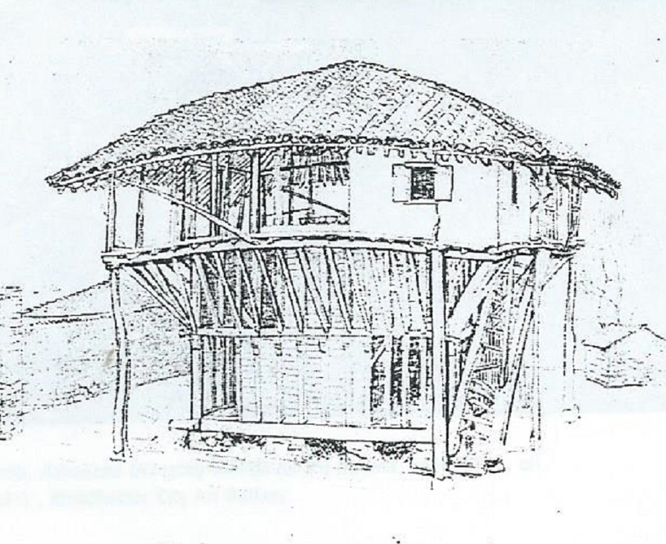 Sketch of a Macedonian Peasant's Farmhouse.