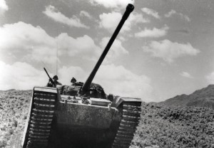 Inniskillings' Centurion tank in Korea