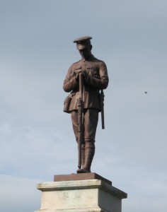 Fermanagh War Memorial, (Soldier with reversed arms).