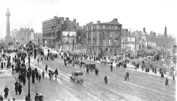 The destruction in Sackville (O'Connell) Street