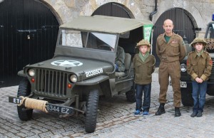 Gordie & Family with WW2 Wilys Jeep