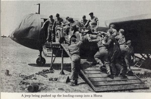 Loading a Horsa glider for Normandy