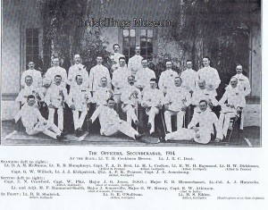 Officers - India 1914 - Notice the impact of the First World War (under names)
