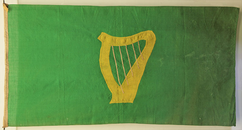Irish Green Harp Flag in The Inniskillings Museum Collection