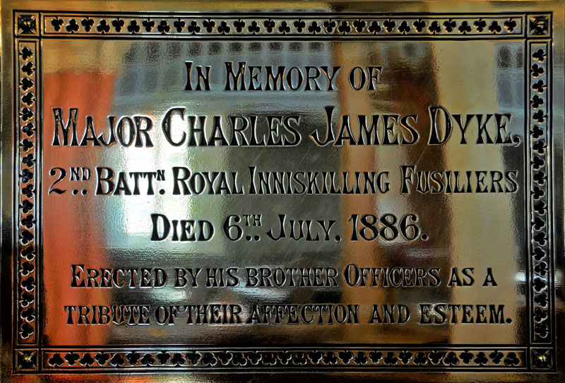 Major Charles Dyke Memorial Plaque