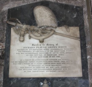 Memorial at St Marys Church, Shrewsbury