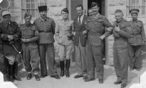 Syria, Qatana camp with French officers, St Patrick's Day 1943