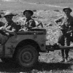 Near Tripoli, Lebanon. Two Pounder anti-tank gun and Wilys jeep