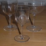 Various wine glasses - c1900