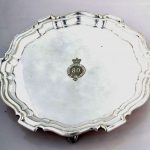 Plated silver salver, c1840