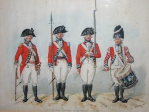 1794 - Uniforms, the blue facings denote the Royal