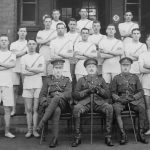3rd Battalion cross country team; Lt Col McClintock, Commanding Officer, front centre - 1915