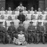 3rd Battalion sports team, with Piper and Pierrot - Ebrington