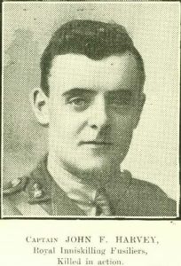 Capt J F Harvey Royal Inniskilling Fusiliers, KIA 21 March 1918