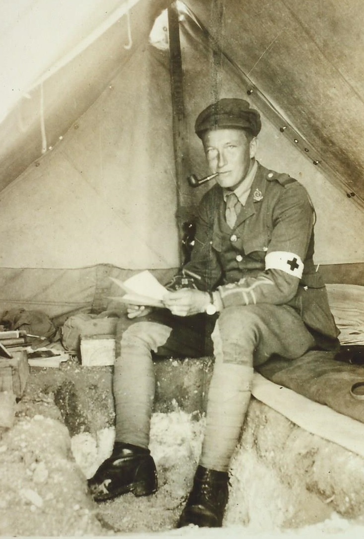 Lamb inside his tent